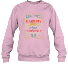 Legends Were Born In FEBRUARY 1985 35th Birthday Gifts Crewneck Sweatshirt Crewneck Sweatshirt - HHHstores
