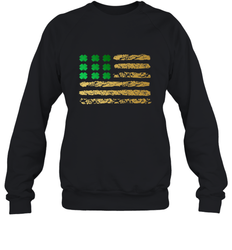 American Flag Green Shamrock Shirt St Patricks Day Crewneck Sweatshirt