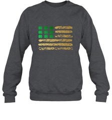 American Flag Green Shamrock Shirt St Patricks Day Crewneck Sweatshirt Crewneck Sweatshirt - HHHstores