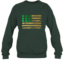 American Flag Green Shamrock Shirt St Patricks Day Crewneck Sweatshirt Crewneck Sweatshirt - HHHstores