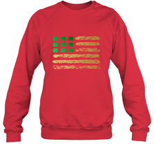 American Flag Green Shamrock Shirt St Patricks Day Crewneck Sweatshirt Crewneck Sweatshirt - HHHstores