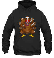 Cool Turkey Football Feathers Funny Thanksgiving Sports Hooded Sweatshirt Hooded Sweatshirt - HHHstores