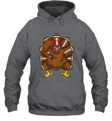 Cool Turkey Football Feathers Funny Thanksgiving Sports Hooded Sweatshirt Hooded Sweatshirt - HHHstores