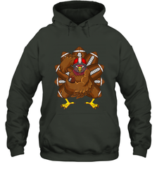 Cool Turkey Football Feathers Funny Thanksgiving Sports Hooded Sweatshirt Hooded Sweatshirt - HHHstores