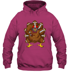Cool Turkey Football Feathers Funny Thanksgiving Sports Hooded Sweatshirt Hooded Sweatshirt - HHHstores