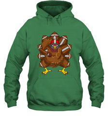 Cool Turkey Football Feathers Funny Thanksgiving Sports Hooded Sweatshirt Hooded Sweatshirt - HHHstores