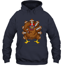 Cool Turkey Football Feathers Funny Thanksgiving Sports Hooded Sweatshirt Hooded Sweatshirt - HHHstores