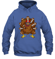 Cool Turkey Football Feathers Funny Thanksgiving Sports Hooded Sweatshirt Hooded Sweatshirt - HHHstores