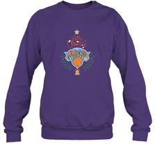 NBA New York Knicks Logo merry Christmas gilf Crewneck Sweatshirt Crewneck Sweatshirt - HHHstores
