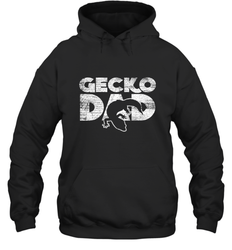 Vintage Gecko Dad  Animal Daddy Fathers Day Gecko Hooded Sweatshirt