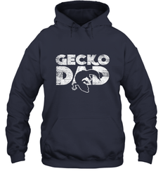 Vintage Gecko Dad  Animal Daddy Fathers Day Gecko Hooded Sweatshirt