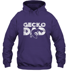 Vintage Gecko Dad  Animal Daddy Fathers Day Gecko Hooded Sweatshirt Hooded Sweatshirt - HHHstores