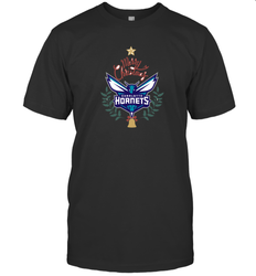 NBA Charlotte Hornets Logo merry Christmas gilf Men's T-Shirt
