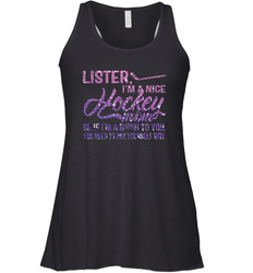 HOCKEY Nice Hockey Mom Women's Racerback Tank