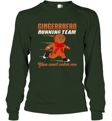 Christmas Gingerbread Man Cookie Gingerbread Running Team Long Sleeve T-Shirt Long Sleeve T-Shirt - HHHstores