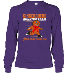 Christmas Gingerbread Man Cookie Gingerbread Running Team Long Sleeve T-Shirt Long Sleeve T-Shirt - HHHstores
