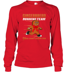 Christmas Gingerbread Man Cookie Gingerbread Running Team Long Sleeve T-Shirt Long Sleeve T-Shirt - HHHstores