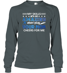 HOCKEY Yours Mom Cheers For Me Long Sleeve T-Shirt Long Sleeve T-Shirt - HHHstores