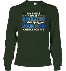 HOCKEY Yours Mom Cheers For Me Long Sleeve T-Shirt Long Sleeve T-Shirt - HHHstores