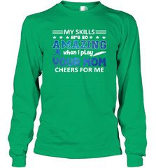 HOCKEY Yours Mom Cheers For Me Long Sleeve T-Shirt Long Sleeve T-Shirt - HHHstores