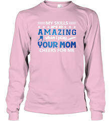 HOCKEY Yours Mom Cheers For Me Long Sleeve T-Shirt Long Sleeve T-Shirt - HHHstores