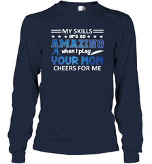 HOCKEY Yours Mom Cheers For Me Long Sleeve T-Shirt Long Sleeve T-Shirt - HHHstores
