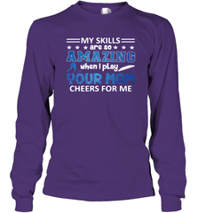 HOCKEY Yours Mom Cheers For Me Long Sleeve T-Shirt Long Sleeve T-Shirt - HHHstores