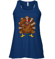Cool Turkey Football Feathers Funny Thanksgiving Sports Women's Racerback Tank Women's Racerback Tank - HHHstores