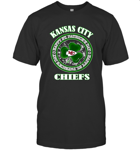NFL Kansas City Chiefs Logo Happy St Patrick's Day Men's T-Shirt Men's T-Shirt / Black / S Men's T-Shirt - HHHstores