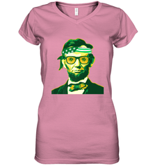 Abraham Lincoln St Patricks Day Women's V-Neck T-Shirt Women's V-Neck T-Shirt - HHHstores