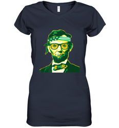 Abraham Lincoln St Patricks Day Women's V-Neck T-Shirt