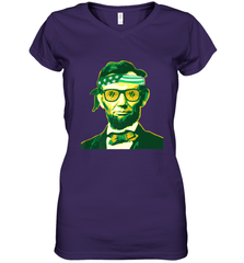 Abraham Lincoln St Patricks Day Women's V-Neck T-Shirt Women's V-Neck T-Shirt - HHHstores