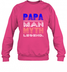 Papa Man Myth Legend Father's Day Dad Veteran Crewneck Sweatshirt Crewneck Sweatshirt - HHHstores