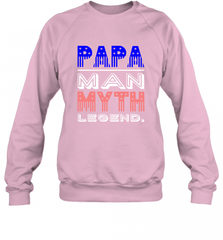 Papa Man Myth Legend Father's Day Dad Veteran Crewneck Sweatshirt Crewneck Sweatshirt - HHHstores