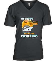 My broom broke so now i go cruising halloween witch Men's V-Neck Men's V-Neck - HHHstores
