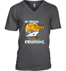 My broom broke so now i go cruising halloween witch Men's V-Neck Men's V-Neck - HHHstores