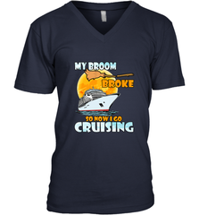 My broom broke so now i go cruising halloween witch Men's V-Neck Men's V-Neck - HHHstores
