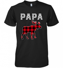 Papa Moose Red Plaid Christmas Pajama Men's Premium T-Shirt Men's Premium T-Shirt - HHHstores