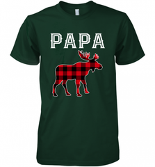 Papa Moose Red Plaid Christmas Pajama Men's Premium T-Shirt Men's Premium T-Shirt - HHHstores