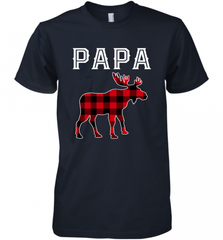 Papa Moose Red Plaid Christmas Pajama Men's Premium T-Shirt Men's Premium T-Shirt - HHHstores