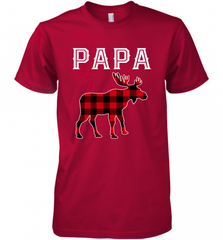 Papa Moose Red Plaid Christmas Pajama Men's Premium T-Shirt Men's Premium T-Shirt - HHHstores