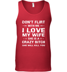 Don't Flirt With Me I Love Wife Valentine's Day Husband Gift Men's Tank Top Men's Tank Top - HHHstores