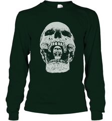 Vintage Halloween Skull Design For Trick or Treating Long Sleeve T-Shirt Long Sleeve T-Shirt - HHHstores