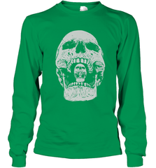 Vintage Halloween Skull Design For Trick or Treating Long Sleeve T-Shirt Long Sleeve T-Shirt - HHHstores