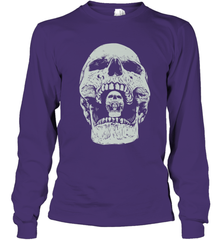 Vintage Halloween Skull Design For Trick or Treating Long Sleeve T-Shirt Long Sleeve T-Shirt - HHHstores