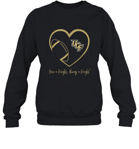 UCF Knights Football Inside Heart  Team  Apparel Crewneck Sweatshirt Crewneck Sweatshirt / Black / S Crewneck Sweatshirt - HHHstores