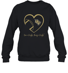 UCF Knights Football Inside Heart  Team  Apparel Crewneck Sweatshirt Crewneck Sweatshirt - HHHstores