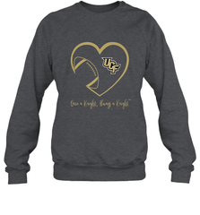 UCF Knights Football Inside Heart  Team  Apparel Crewneck Sweatshirt Crewneck Sweatshirt - HHHstores