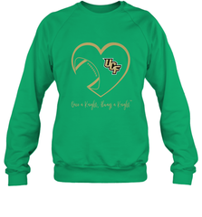 UCF Knights Football Inside Heart  Team  Apparel Crewneck Sweatshirt Crewneck Sweatshirt - HHHstores