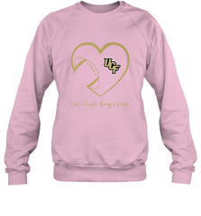 UCF Knights Football Inside Heart  Team  Apparel Crewneck Sweatshirt Crewneck Sweatshirt - HHHstores